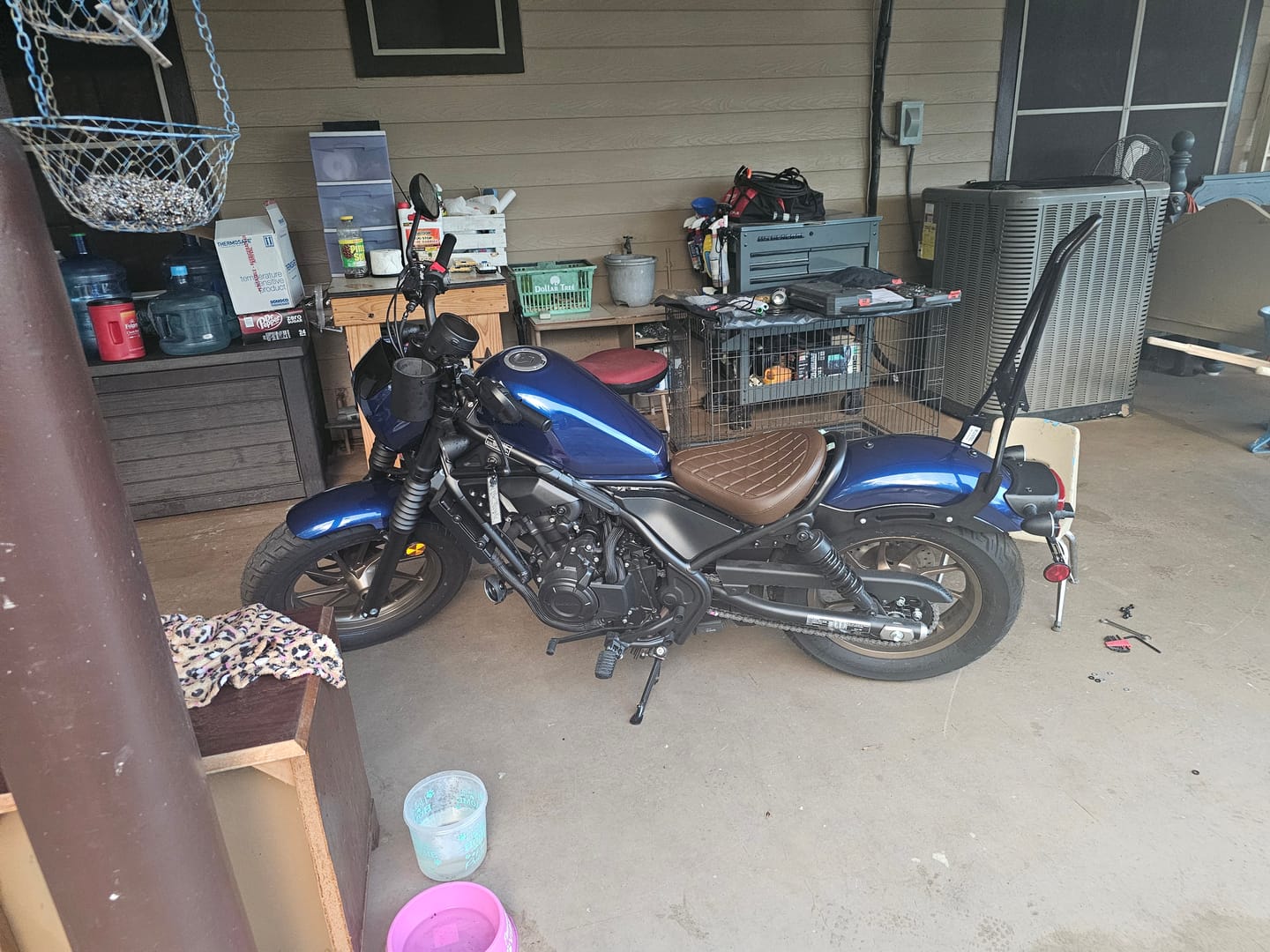 Customer photo review of Iron Born Blade 25" Sissy Bar with Foldable Luggage Rack for Honda Rebel 500/ABS Matte Black