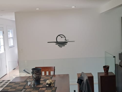 Customer photo review of Décoration murale en métal - Coucher du soleil (SUN.04)