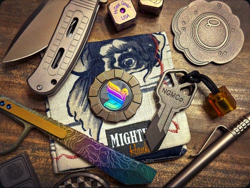 ROCK SAPPHIRE D2 Titanium | EDC Liner Lock Pocket Knife