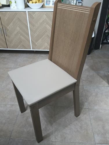 Customer photo review of Juego de 6 Sillas 4290 Marrón/Sintético Beige