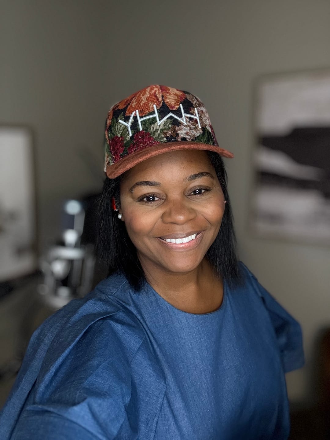 Customer photo review of Floral YHWH Hat