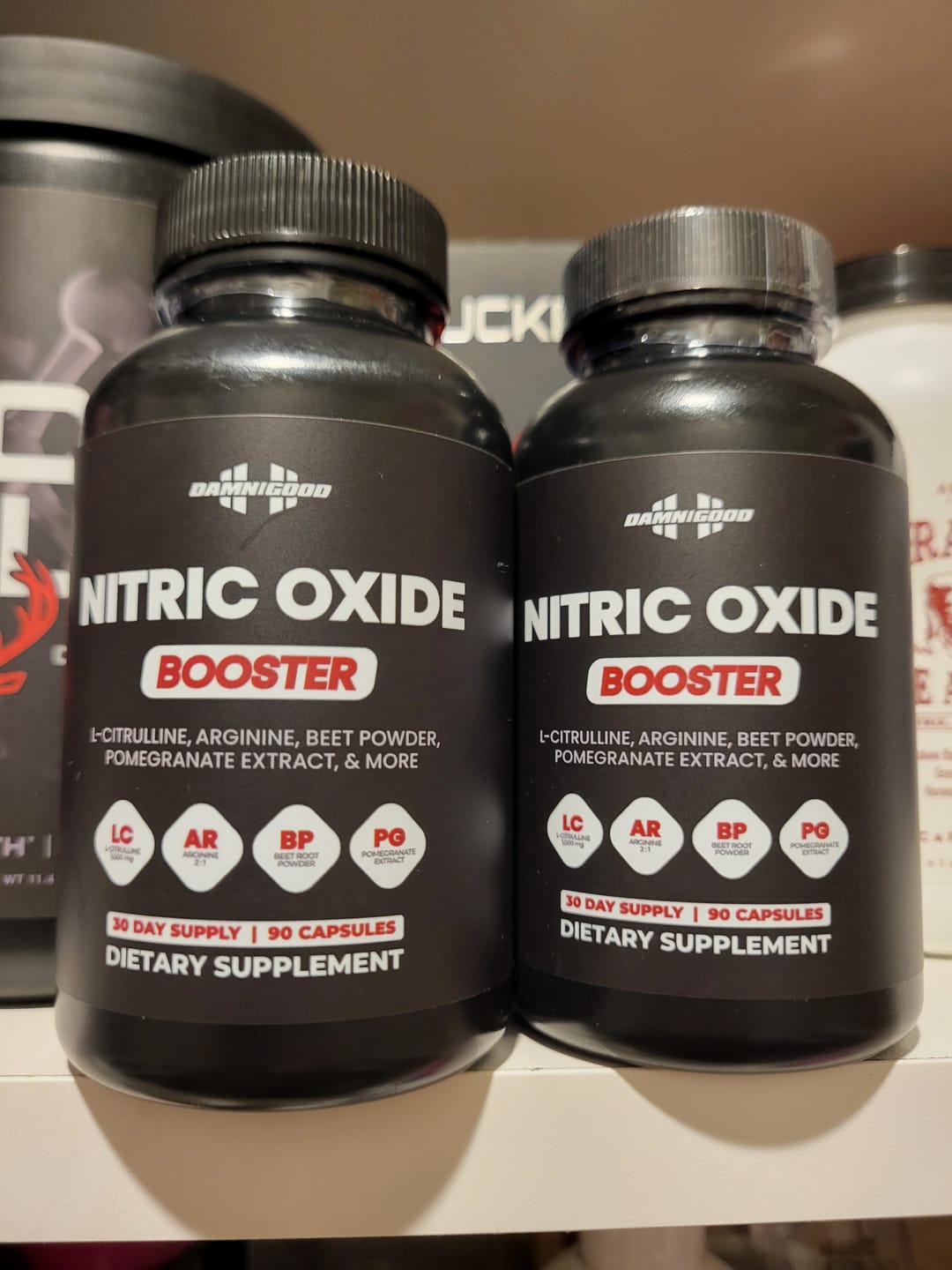 Customer photo review of Damn Good Nitric Oxide – Full Throttle Blood Flow Booster