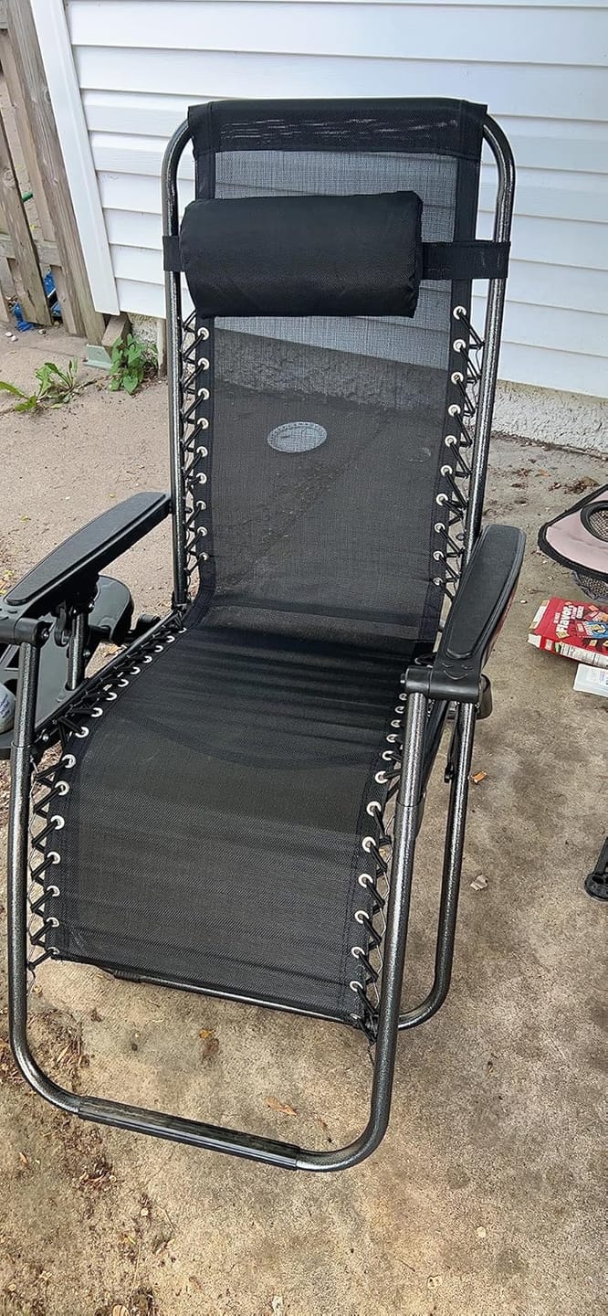Customer photo review of Zero Gravity Reclining Patio Chairs – 2 Set