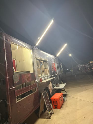 Customer photo review of Food Truck Service Area Light – Dual 5 Foot Pole 20,000 Lumens