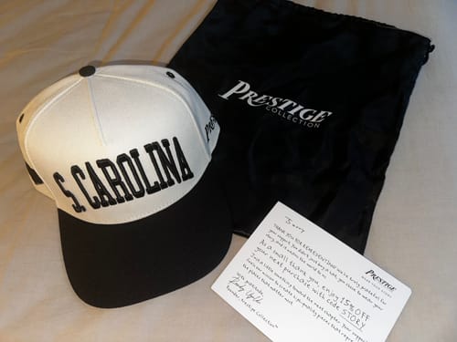Customer photo review of SOUTH CAROLINA SNAPBACK - OFF WHITE EDITION