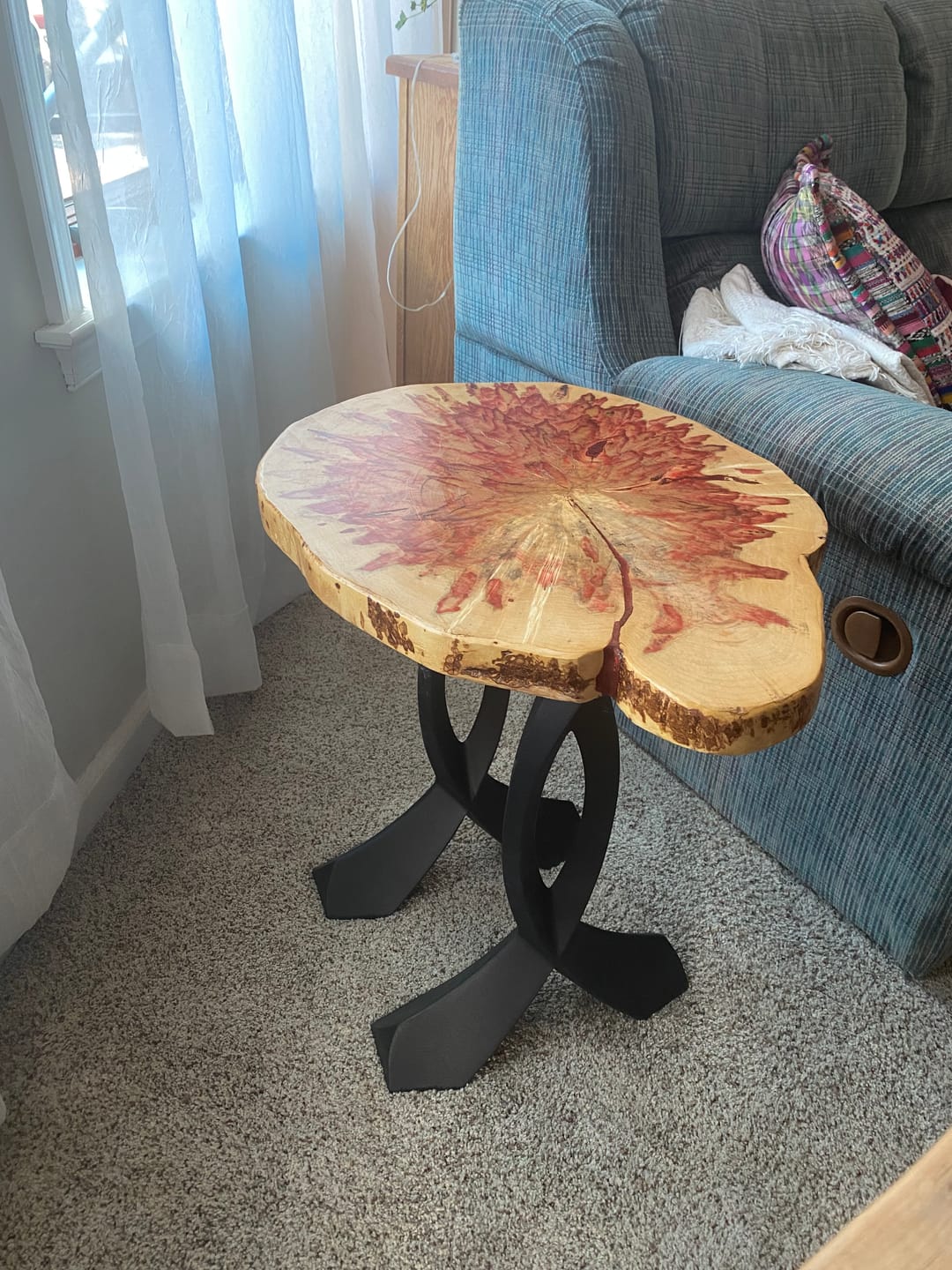 Customer photo review of End Table Legs 219 Curva 20H Mid-Century Modern Style