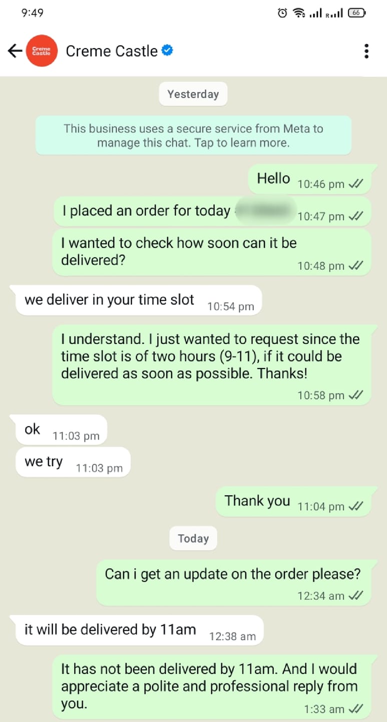 Customer photo review of Malayi Kulfi Tres Leches [2 Pcs]