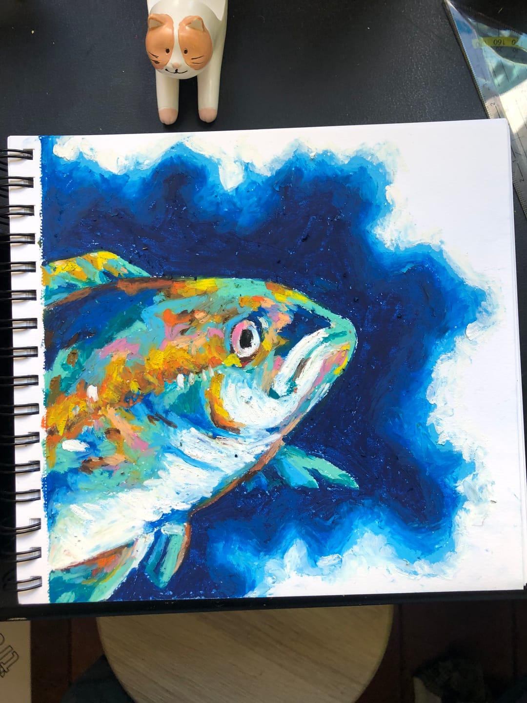Customer photo review of Ohuhu Spiral-Bound Mix Media Pad for Multiple Techniques