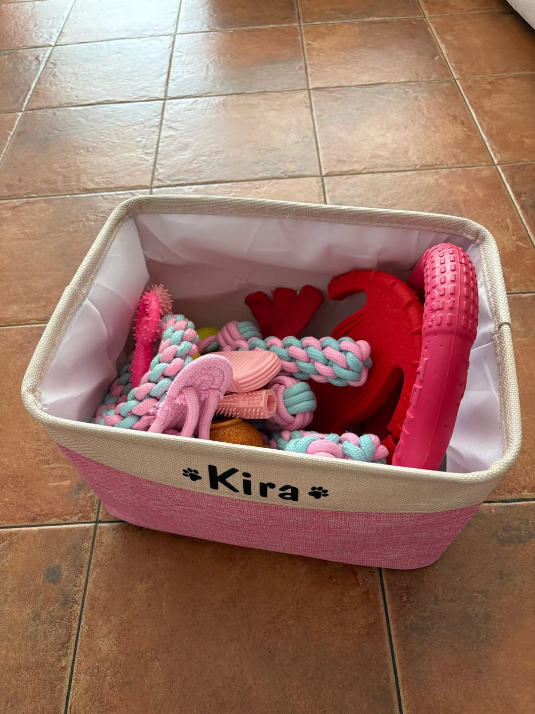 Customer photo review of Tidybox - Gepersonaliseerde Opbergbox Hondenspeelgoed