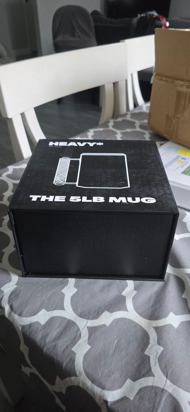 Customer photo review of 5lb HEAVY* Mug | Stainless Steel Weighted Mug