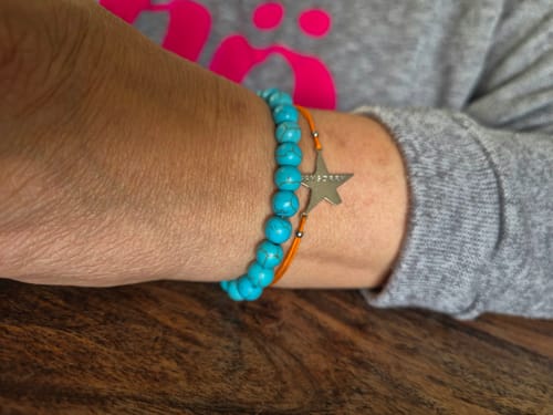 Barbara H. review of »Weibliches Money Mindset« Türkis-Naturstein-Armband image 1 out of 1