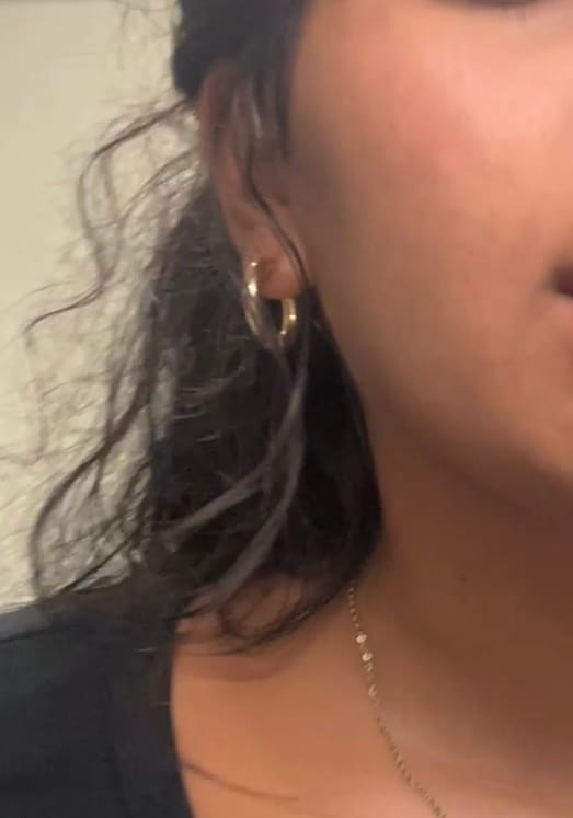 Customer photo review of Chunky Endless Hoops