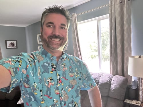 Customer photo review of Disney "Ajax Ghost Exterminators" – KUNUFLEX Short Sleeve Shirt