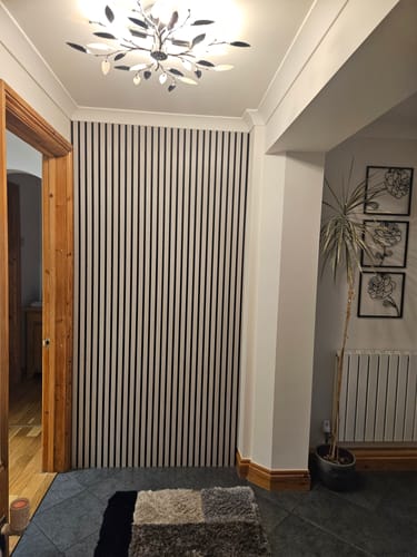 Customer photo review of Acoustic Slat Wall Panel - Grey Oak