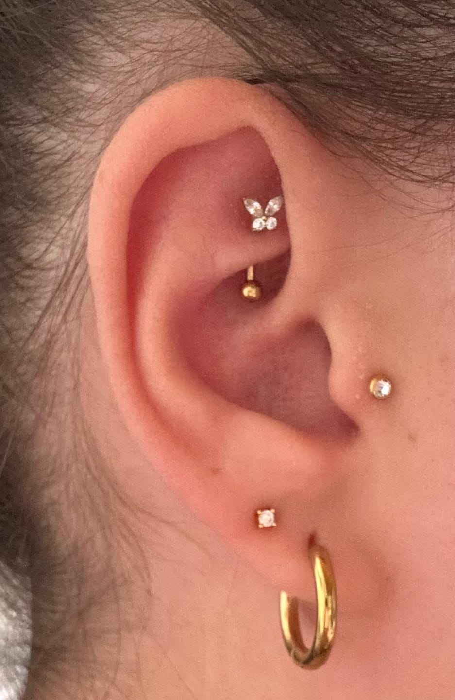 Customer photo review of Simple Ohrringe | 18K vergoldet