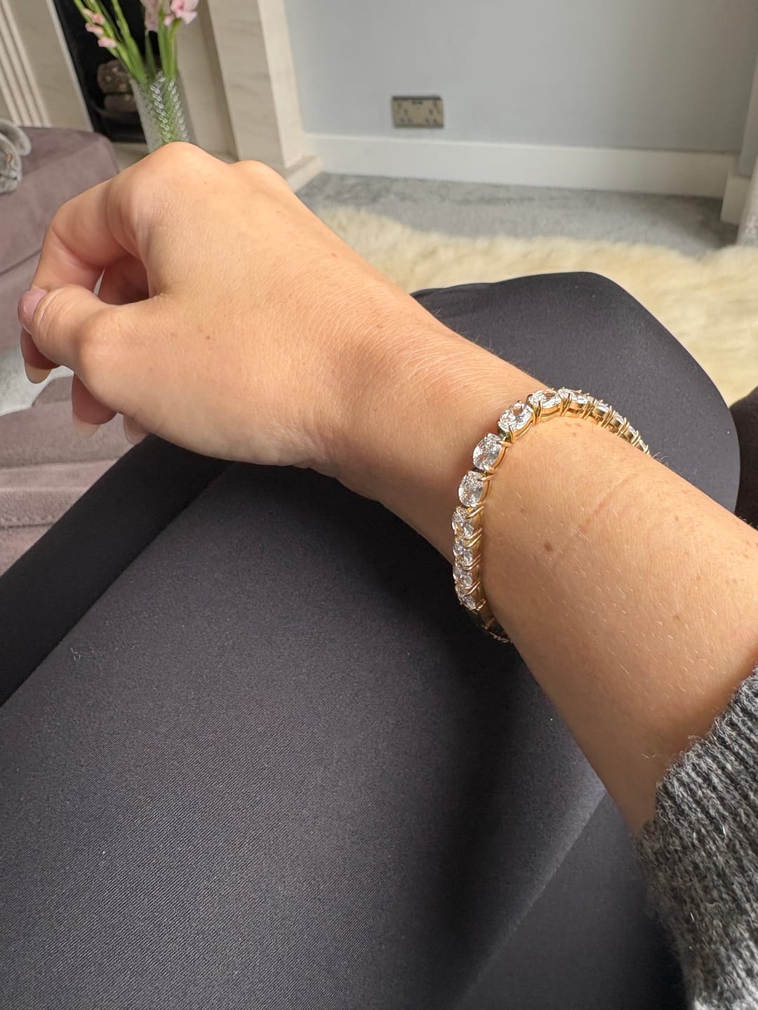 Customer photo review of Oval Tennis Bracelet