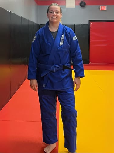 Customer photo review of Core Blue Brazilian Jiu Jitsu Womens BJJ Gi