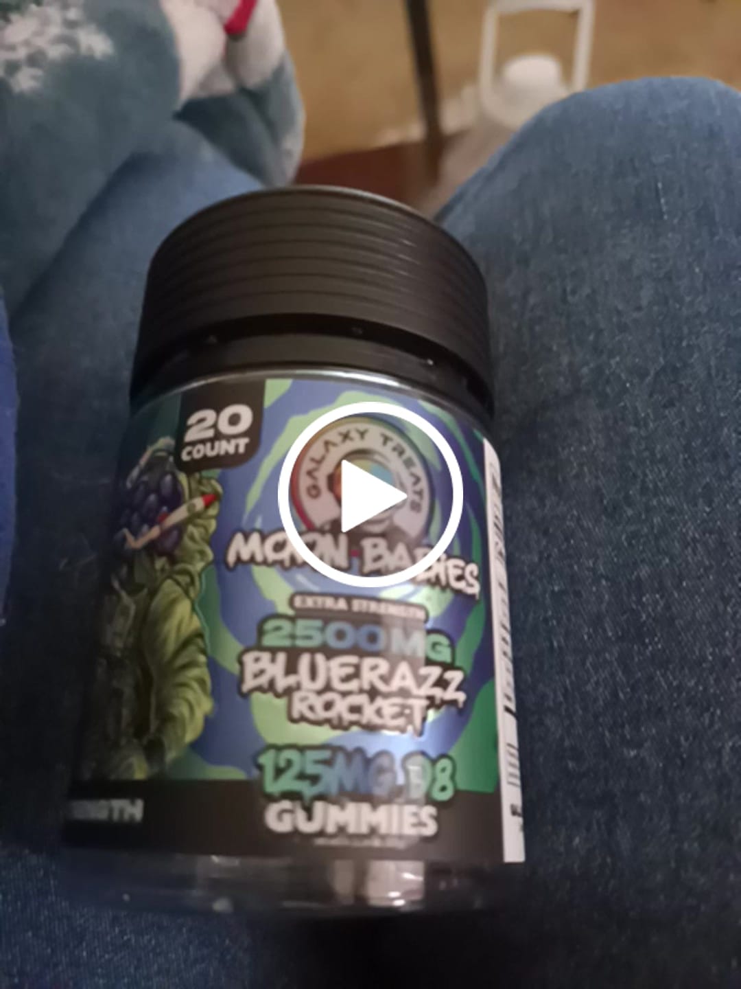 Customer video review of Bluerazz Rocket D8 Extra Strength Gummies