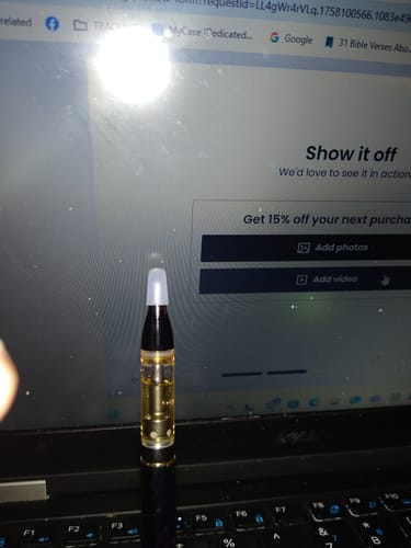 Customer photo review of 1 Gram HHC Full Spectrum Vape Cartridge | Tahoe OG - Indica