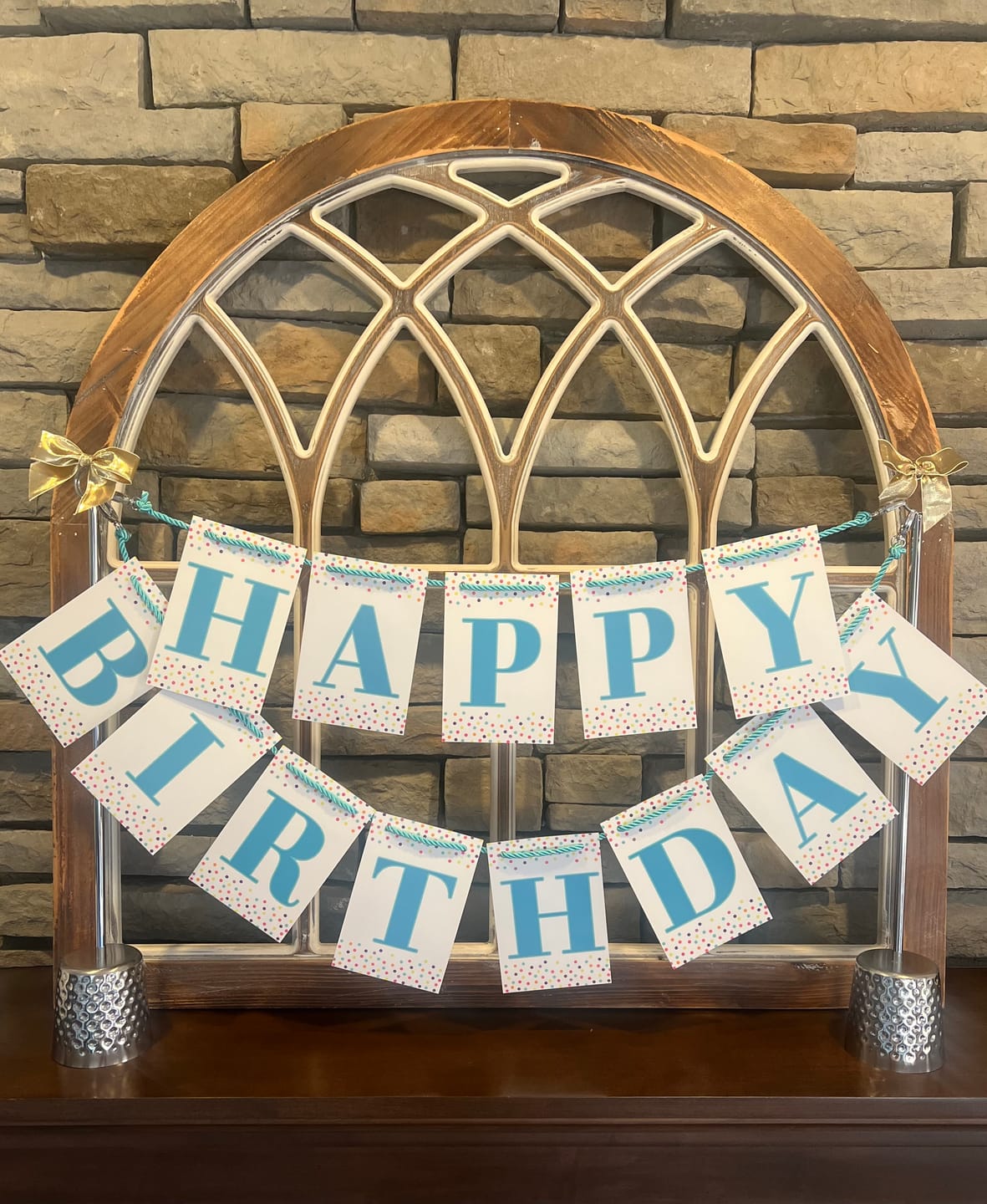 Customer photo review of Year Round Holiday bundle - 11 banners + Stand + Banner Box