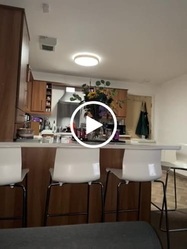 Customer video review of Scandinavian Dimmable Wood LED Flush Mount Light