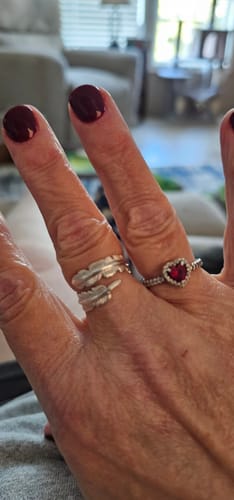 Customer photo review of Feather From An Angel Ring