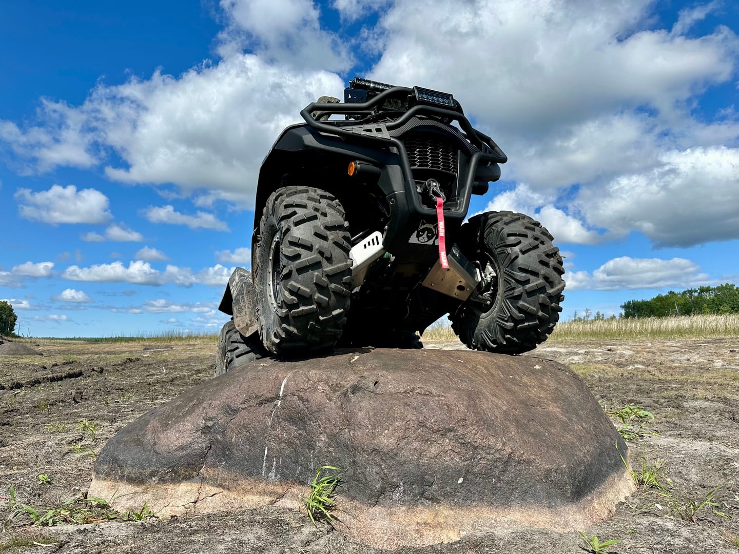Customer photo review of A-arm & CV Boot Guard Kit — Suzuki KingQuad 450/500/700/750 (2005+)