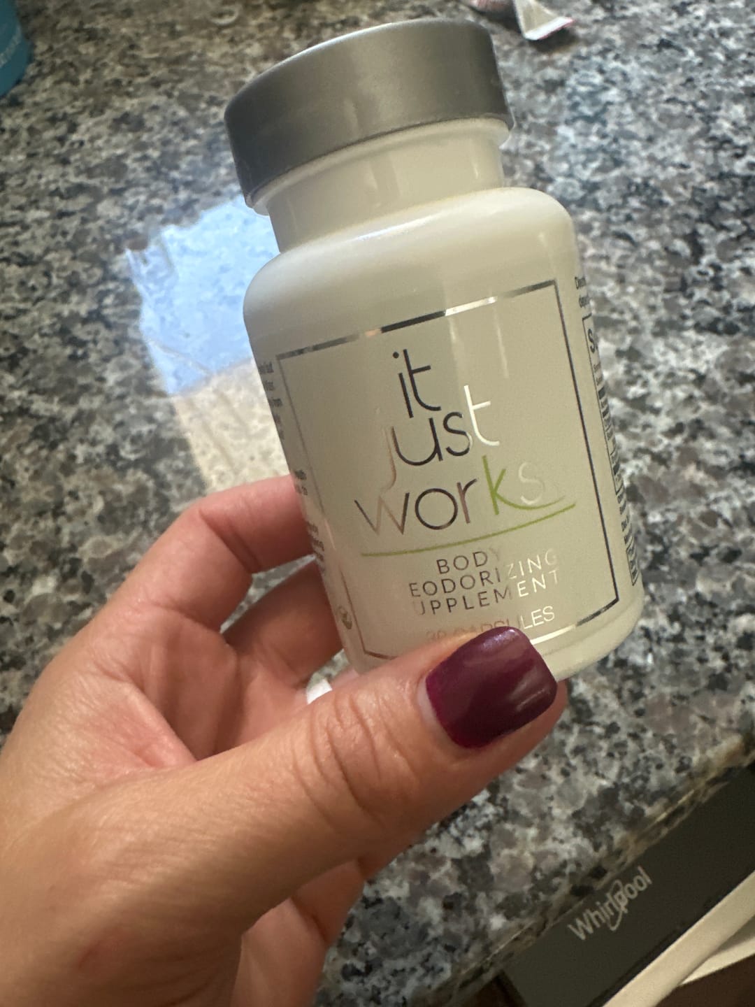 Customer photo review of Full Body Deodorizing Supplement | 30 Capsules