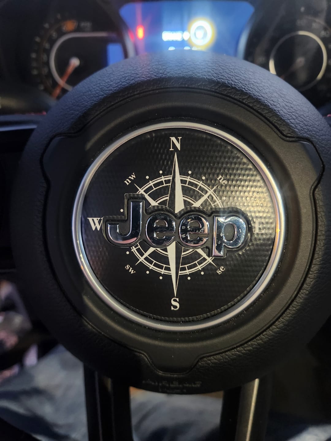 Customer photo review of Compass Steering Wheel Decal for Jeep