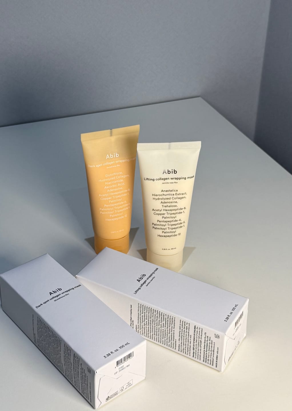 Customer photo review of Dark spot collagen wrapping mask Glutathione film