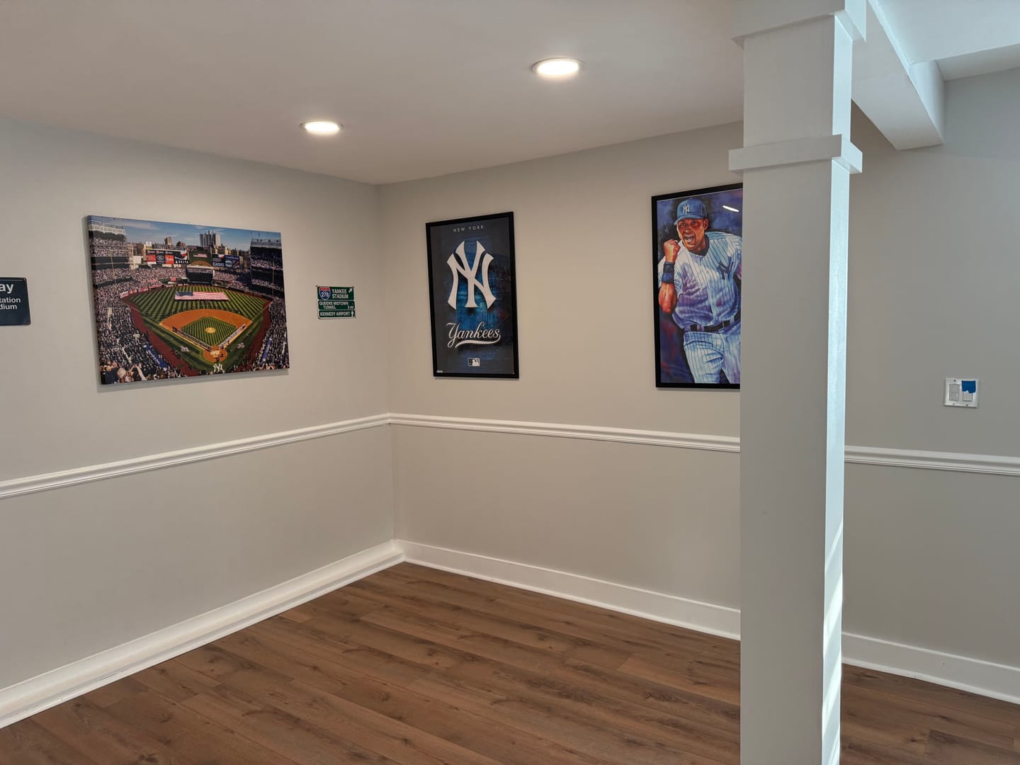 Customer photo review of Yankee Stadium New York Wall Art Print | 3-Panel Canvas Print of Yankees Baseball Stadium | Large Framed Wall Decor for Baseball Fans