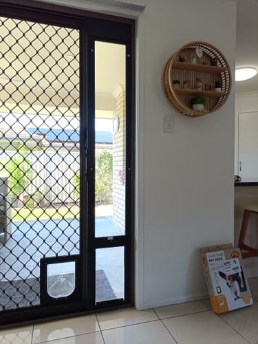 Customer photo review of Patio Pet Door Insert