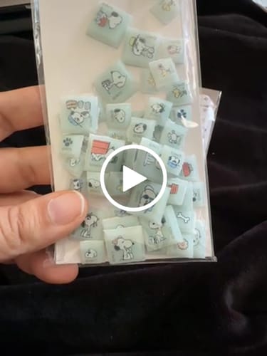 Customer video review of Peanuts Snoopy Drop Block 3D Tile Style Stickers - Limited Vintage Series