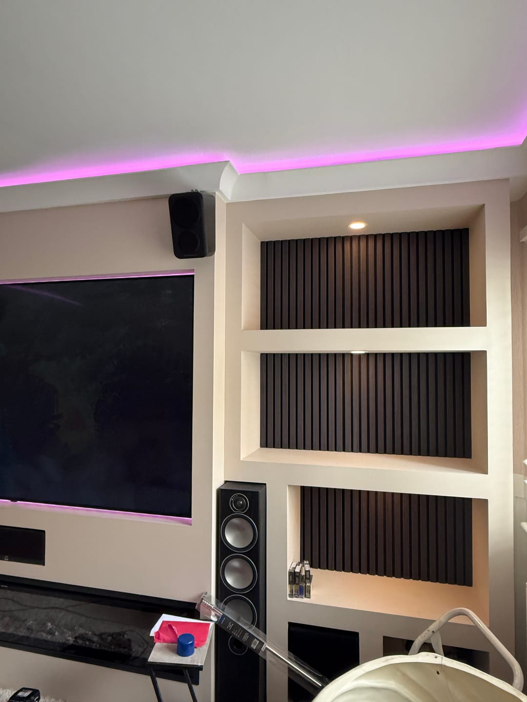 Customer photo review of Acoustic Slat Wall Panel - Black Oak
