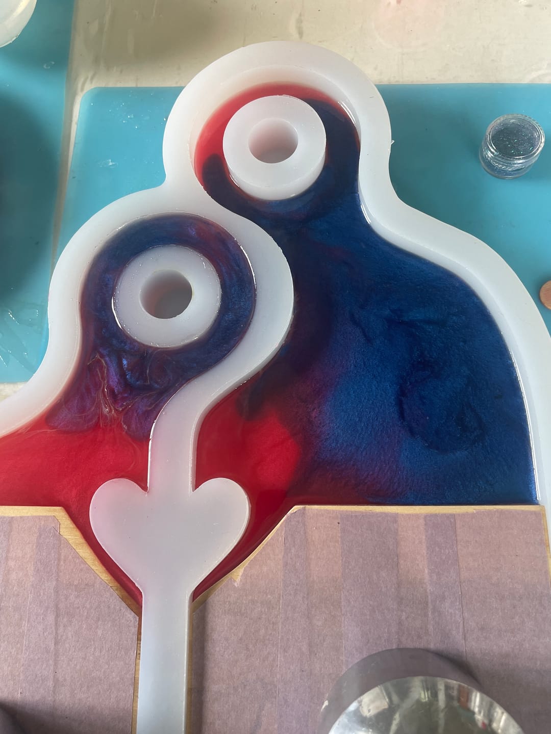 Customer photo review of 15.75x11.5x1" Small Romeo & Juliet Nesting Serving Board Set 3 Silicone Mold