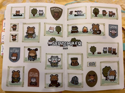 Customer photo review of Outdoor Adventure - Months Planner Stickers