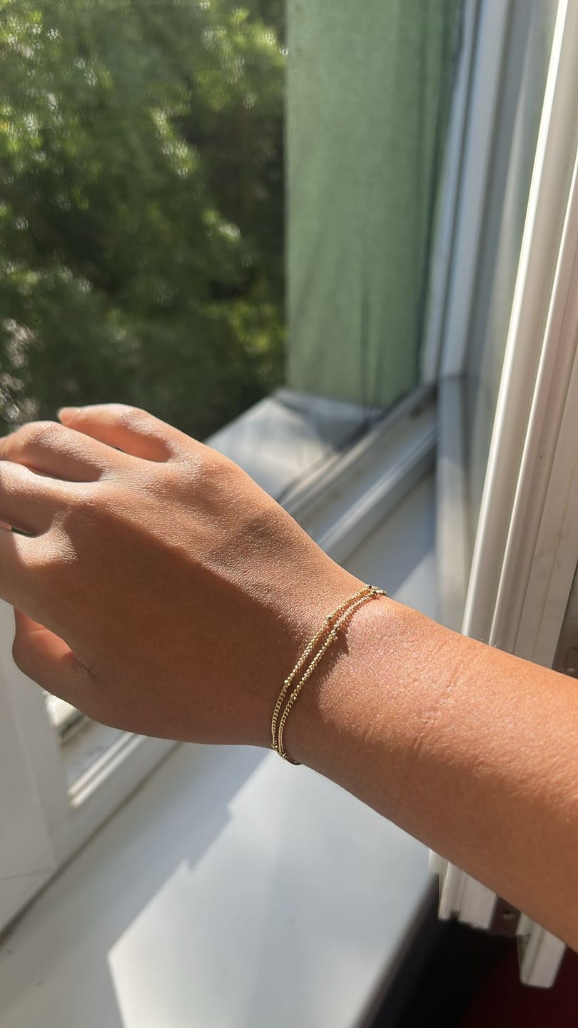 Customer photo review of Double Beaded Bracelet