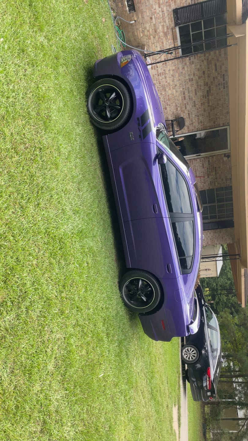 Customer photo review of R/T fender side hash marks racing stripes fits Dodge Challenger 2008-2014