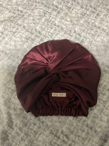 Customer photo review of Atelier Medica Organic Silk Hair Bonnet