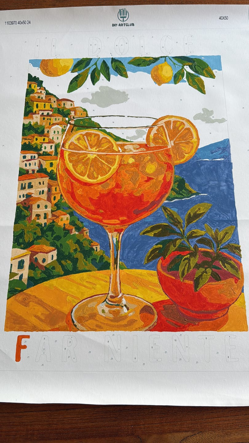 Customer photo review of Aperol in Italy | Paint by Numbers