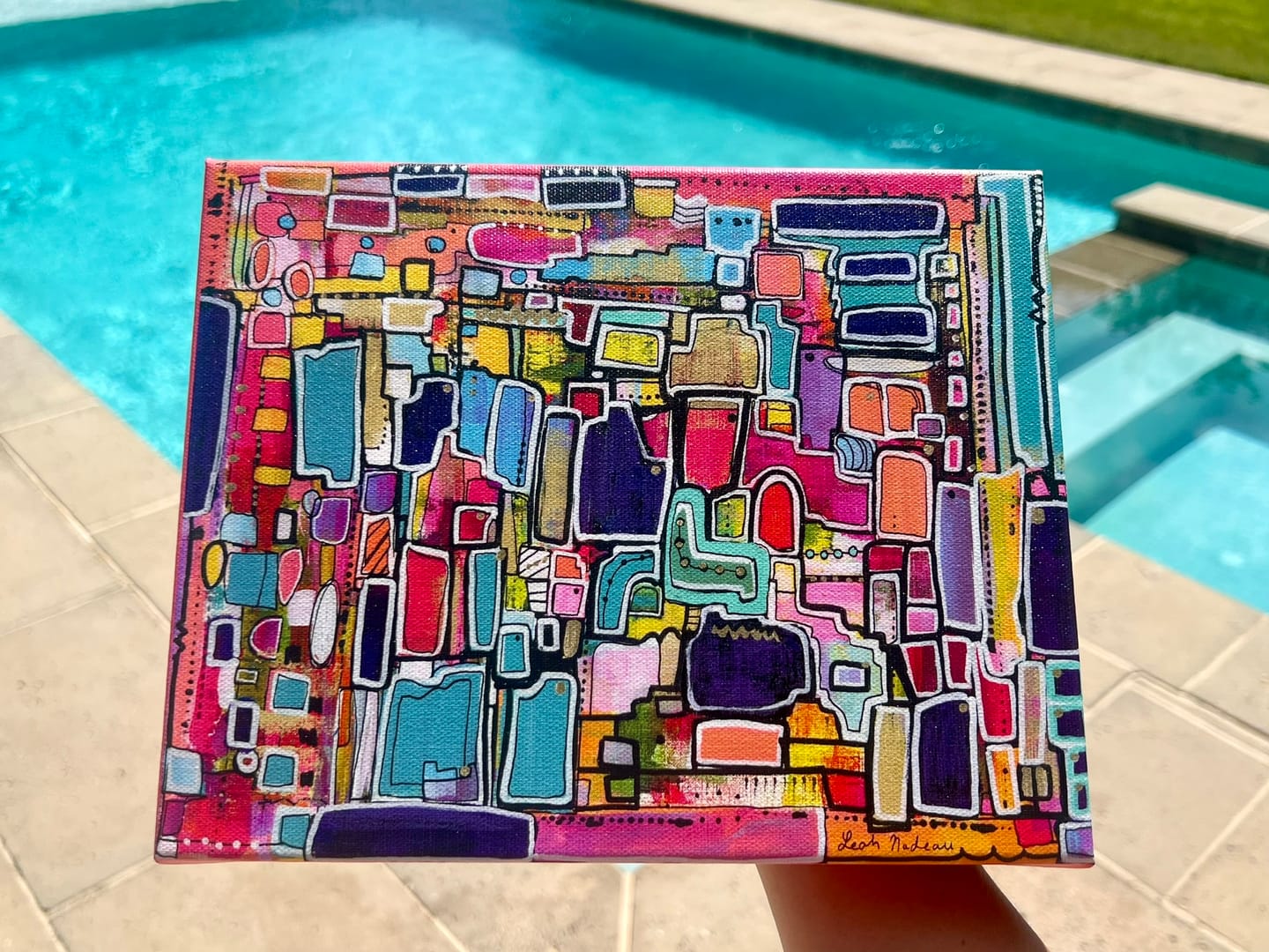 Customer photo review of "Neon Labrinth" Fine Art Print