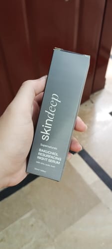 Customer photo review of BAKUCHIOL RESURFACING NIGHT SERUM - with 10% Lactic Acid
