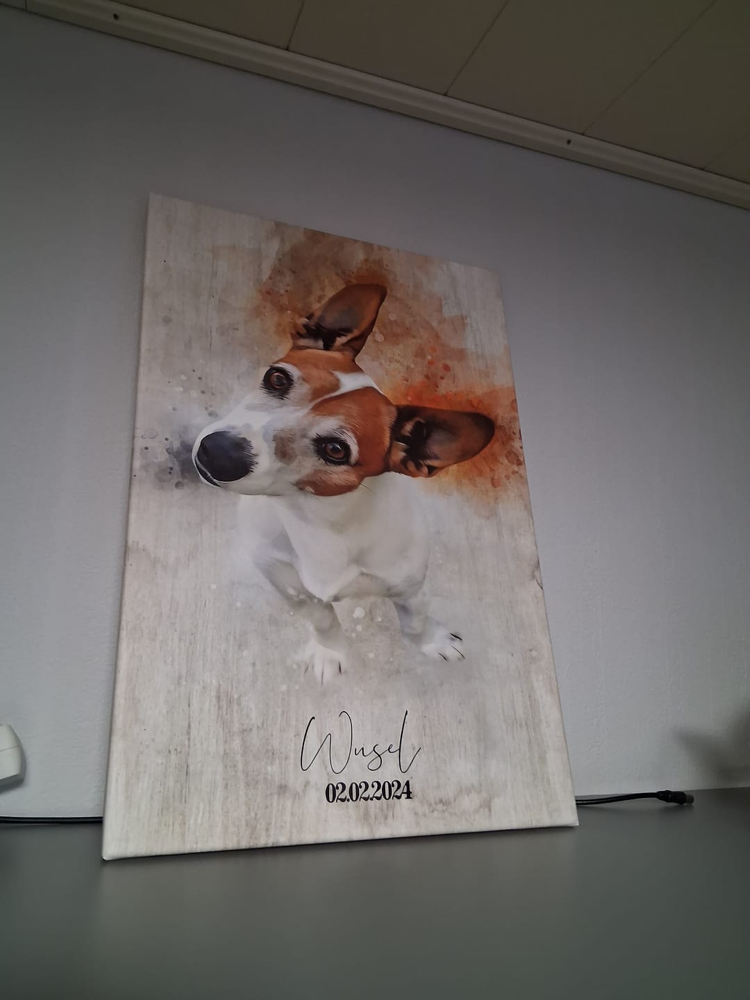Customer photo review of Dein Hund als Aquarell Tierportrait | Geschenk für Hundebesitzer