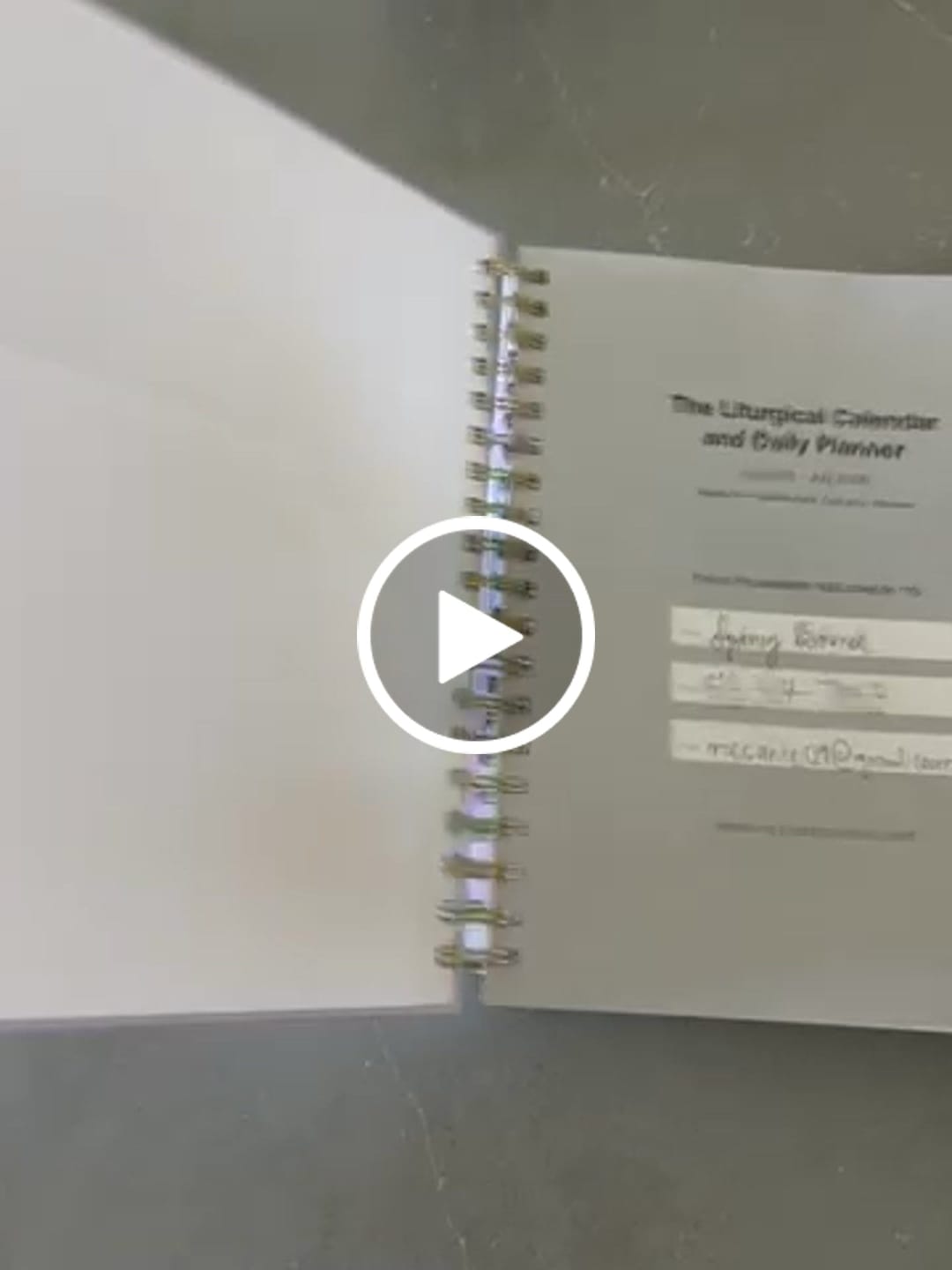 Customer video review of *PRE-ORDER* 2026 Calendar Year Catholic Liturgical Planner // Big Layout