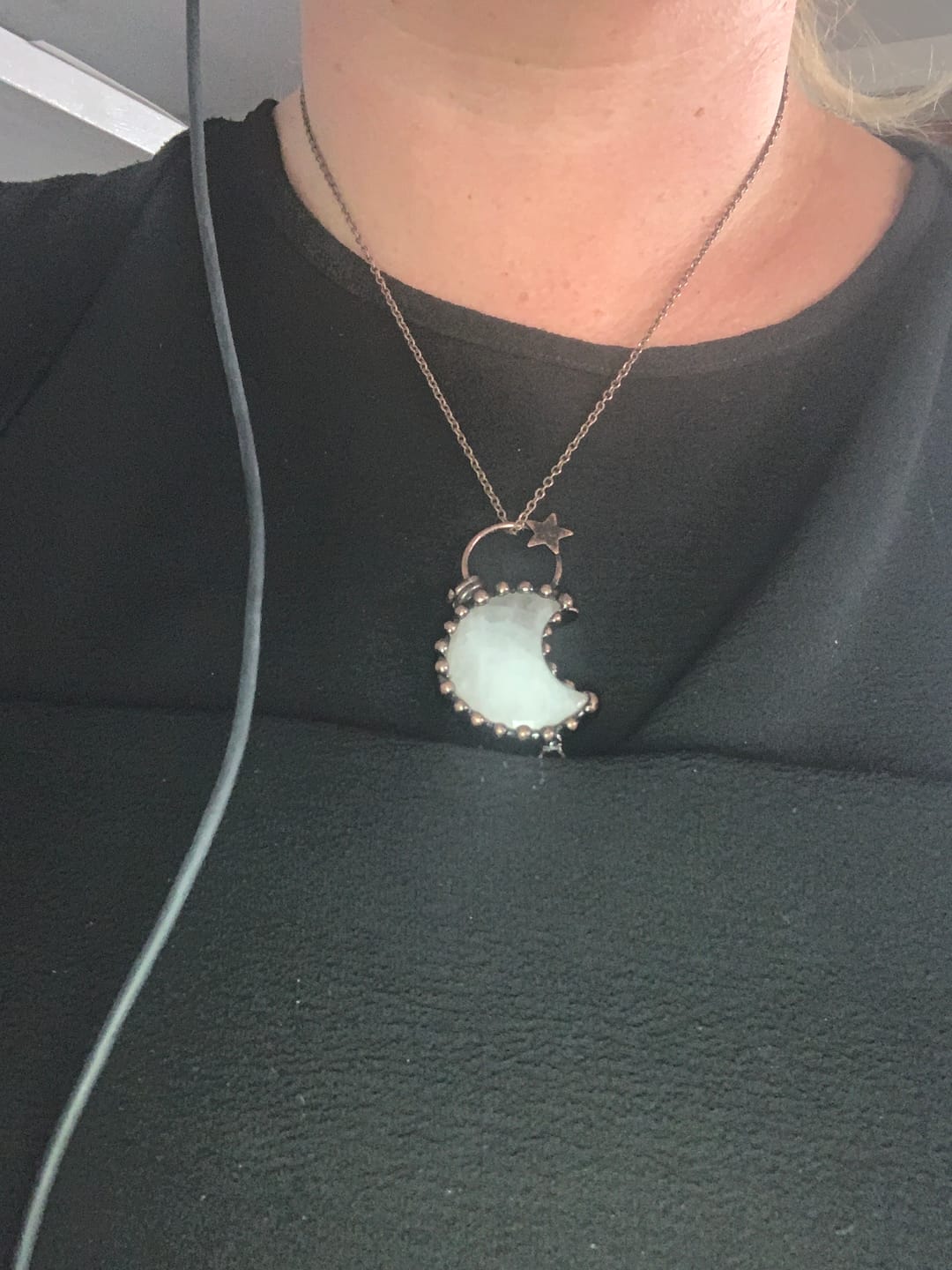 Customer photo review of Olivenorma Crystal Moon Star Gemstone Pendant Necklace