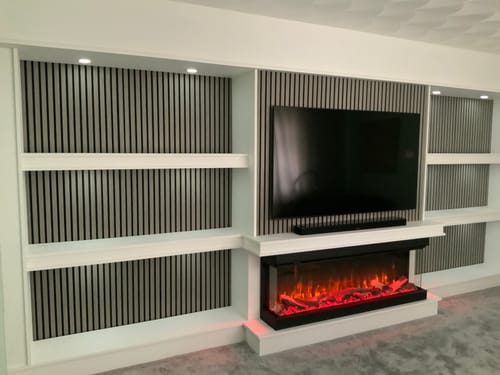 Customer photo review of Acoustic Slat Wall Panel - Grey Oak