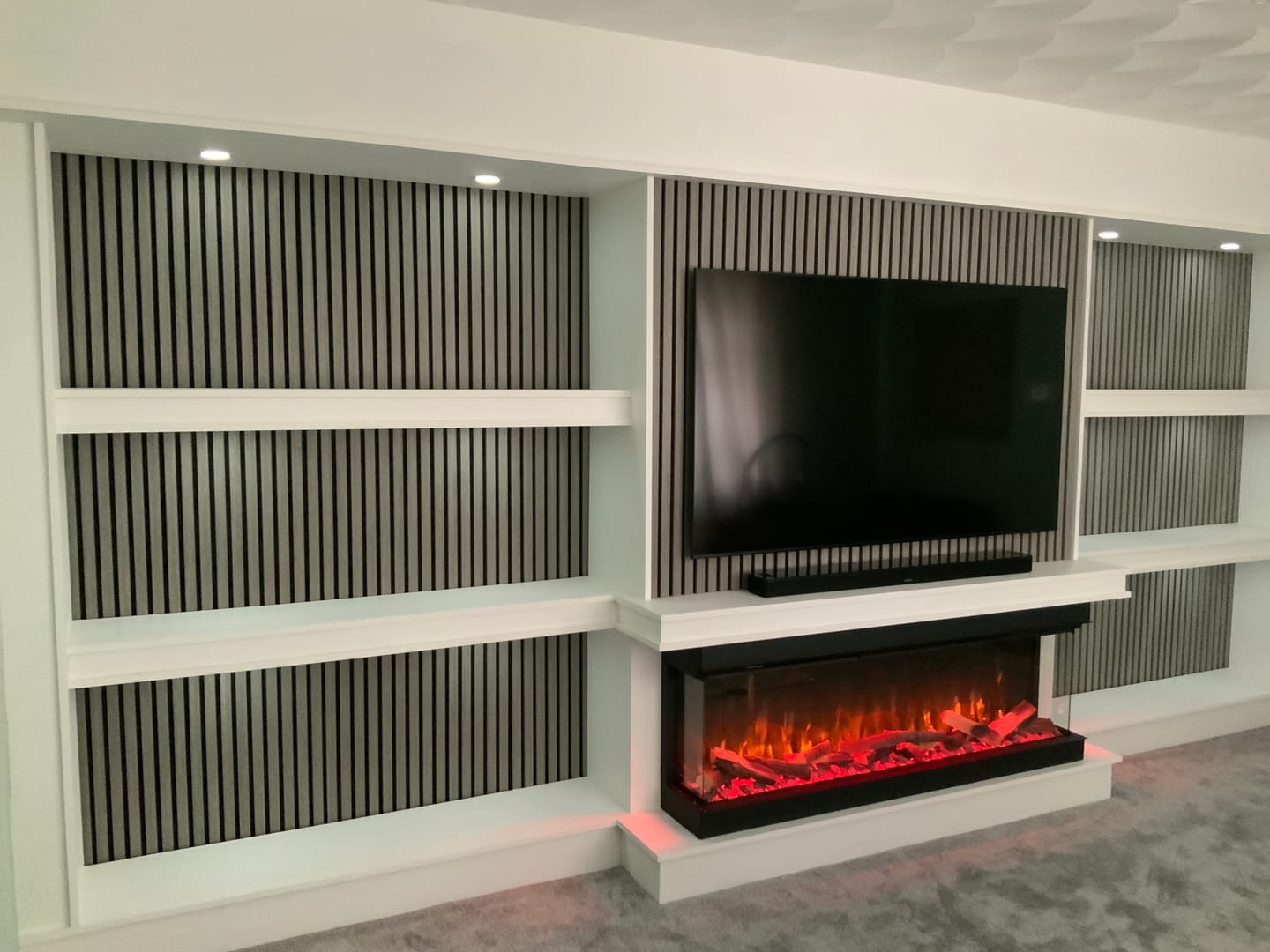 Customer photo review of Acoustic Slat Wall Panel - Grey Oak