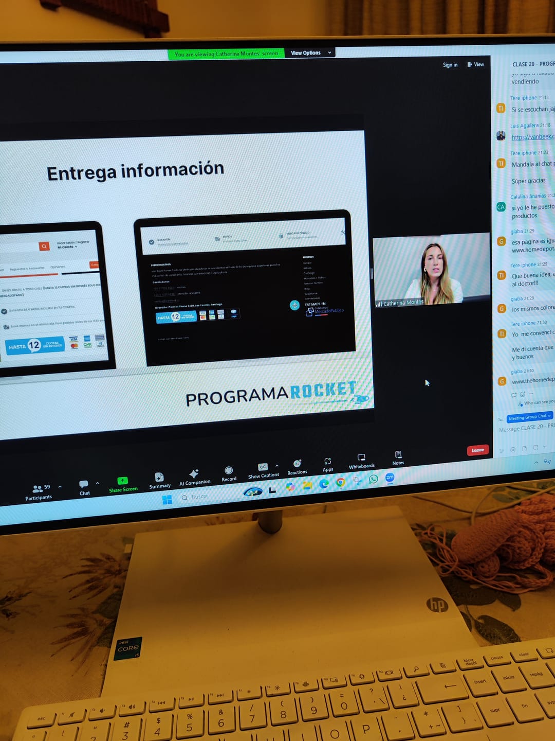 Customer photo review of Programa Rocket 🚀 Ecommerce en Shopify