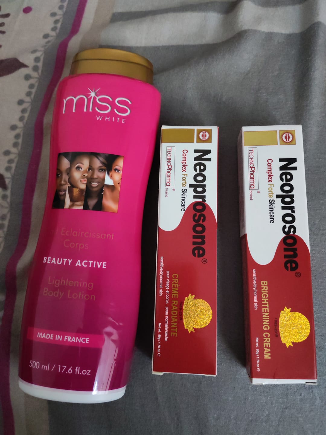 Customer photo review of Neoprosone Brightening Gel - Moisturizer Cream Gel - 30g / 1 oz