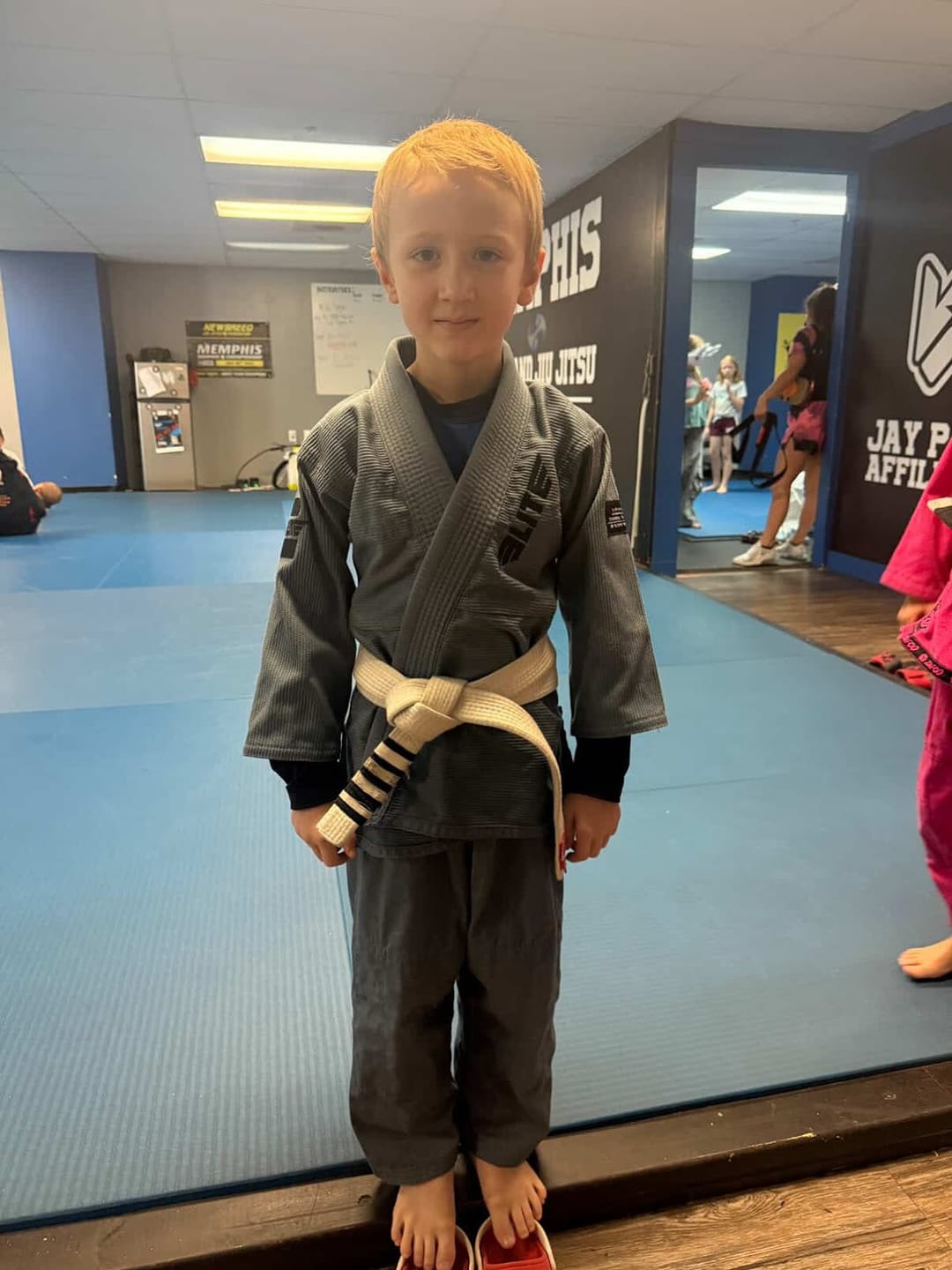 Customer photo review of Core Gray Brazilian Jiu Jitsu Kids BJJ Gi
